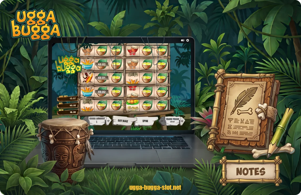 The two-step spin in Ugga Bugga creates a pause between the initial reveal and the final result, giving the game a rhythm that separates it from regular slots